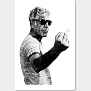 Anthony Bourdain Top Selling Middle Finger Posters and Art